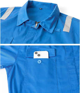 Customized Breathable <b>Waterproof</b> Men Safety Coveralls for Workwear Construction <b>Work</b> High Visibility Uniform - Product Image 4