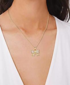สร้อยคอจี้รูปโบว์เพทายลูกบาศก์ | Macy's - Product Image 3
