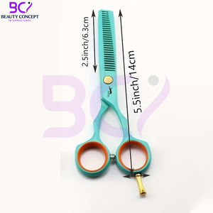 Ciseaux à effiler les cheveux personnalisés de 5,5 pouces avec logo, en acier inoxydable 440C, ciseaux de barbier à 30 dents, ciseaux de coiffure à effiler les cheveux - Product Image 3