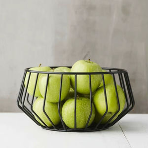 Stylish Iron Fruit <b>Basket</b> For Kitchen Counter Dining Table And Home Decor <b>Wire</b> Design And Elegant Home Storage Display - Product Image 1