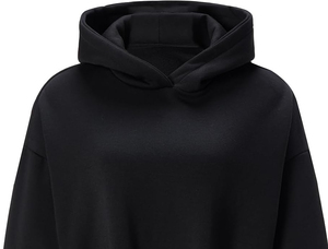 Sweat-shirt à capuche court personnalisé SHY SPORTS pour femme, en coton épais, coupe oversize, style streetwear, fabrication OEM - Product Image 3