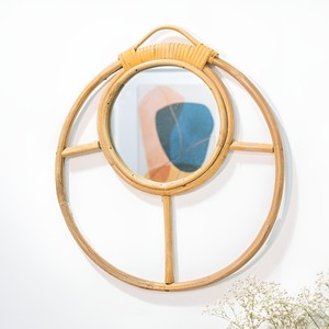 Natural cane framed wall <b>mirrors</b> best price rattan <b>mirror</b> for salon spa home decor cheapest cost - Product Image 3