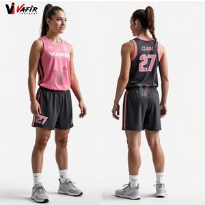 Vêtements de basketball respirants 100% polyester, maillot de basketball personnalisé, uniforme de basketball pour enfants vafir - Product Image 2