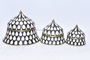 Boîte Suri à bijoux, artisanat décoratif de maison, incrustation d'os, couleur noire, pour vente, emballage cadeau fait à la main indien, vente en gros - Product Image 3
