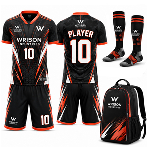 Custom Breathable Soccer Uniform Kit Jersey Shorts Socks Backpack Set Sublimation Football Team Wear Unisex Adult Custom Logo - Product Image 1