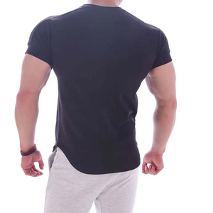 Camiseta de Manga Corta para Hombre, Corte Regular, Algodón Blanco, Cuello Redondo, Informal, Lisa, Tejida, de Color Sólido - Product Image 5