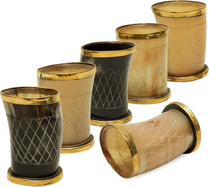Jarra de Vidrio Hecha a Mano con Cuerno de Búfalo, Estilo Vikingo Tradicional, para Amantes de la Cerveza y para Regalo - Product Image 3