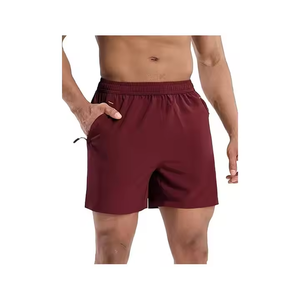 Pantalones cortos de correr atléticos de doble capa con diseño y embalaje personalizados para gimnasio para todos los deportes con logotipo personalizado, - Product Image 4