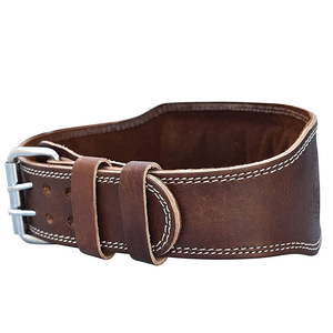 Ceinture de musculation en cuir réglable et robuste avec boucle à double ardillon antidérapante pour Cross-fit et Powerlifting - Product Image 3