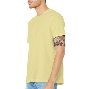 เสื้อยืดคอกลมแขนสั้นผู้ชายผ้าฝ้ายแท้ 100% สีทูโทน สั่งผลิตได้ตามแบบ OEM ระบายอากาศได้ดี แห้งเร็ว เหมาะสำหรับออกกำลังกาย พร้อมโลโก้ด้านหน้า - Product Image 2