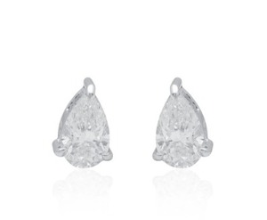 Pendientes de Oro con Diamantes Naturales para Mujer, Corte Brillante Redondo, Elegantes para Bodas, Aniversarios, Fiestas, Regalo de Joyería - Product Image 3