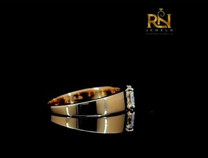 Bague solitaire de luxe pour homme avec diamant de laboratoire taille coussin 2 carats couleur DEF |   Bague solide en or 9K 14K 18K, bijoux fins, taille personnalisée - Product Image 3
