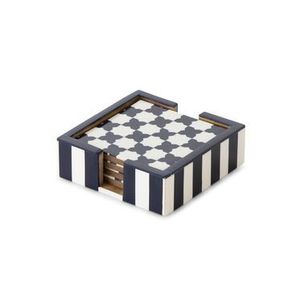 Classic Eco-Friendly Decorative MDF Enamel <b>Coaster</b> <b>Set</b> with Premium Enamel Coating for Hot and Cold Beverage Glass Protection - Product Image 1