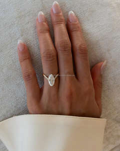 Diamante Ovalado de Alta Calidad, Cultivado en Laboratorio, Oro Amarillo de 14/18 Quilates, Certificado IGI, Diseño Elegante para la Vida Diaria, Bodas, Fiestas, Regalo Perfecto - Product Image 2