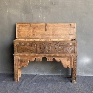 Best Collection Handmade Traditional Peacock Carving Wooden <b>Table</b> Antique Himalayan Art - Product Image 4