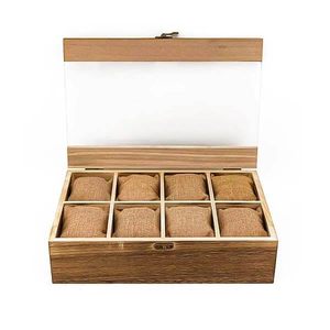 Boîte à montres AHTE MANUEXPO UR-065 à 10 emplacements pour hommes, boîte de présentation de montres et de bijoux en bois de rose indien de luxe, organisateur en bois fait main - Product Image 1