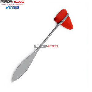 Martillo de Reflejos Taylor Rojo de 7.5 Pulgadas, Instrumento de Examen Neurológico Médico Quirúrgico de Grado Alemán - Product Image 4