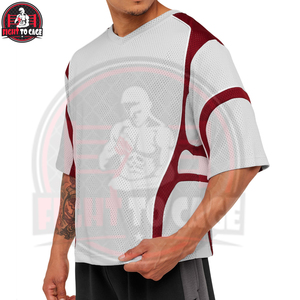 Camiseta de malla estilo hip hop personalizada, nueva llegada, venta al por mayor, ajuste holgado, jersey deportivo para entrenamiento, camisetas transpirables de verano para hombre - Product Image 4