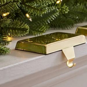 Modern Gold Metal Christmas <b>Stocking</b> Holder For Mantel Heavy Duty Garland Hanger <b>Xmas</b> Hook Christmas Decorations for Home Decor - Product Image 6