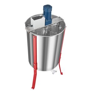 Smielatore Elettrico a 6 Telaini con Coperchio Trasparente e Tamburo in Acciaio Inossidabile, Motore da 140W, Altezza Regolabile - Product Image 1