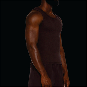 Débardeur personnalisé de haute qualité, coupe musclée, mélange polyester/coton côtelé, pour hommes, gym, entraînement, streetwear, sans manches, respirant - Product Image 2