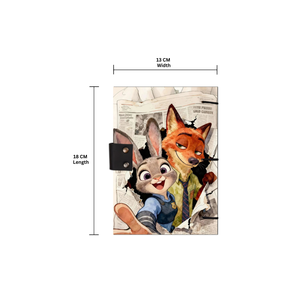 Premium <b>A5</b> Handmade Paper <b>Notebook</b> 100 Pages Eco Friendly Journal Animated Animal Theme Hard Cover Diary Sketchbook Kids Gift - Product Image 3