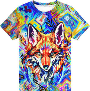 เสื้อยืดคอตตอนผู้ชายแบบคอมเพรสชั่นพิมพ์ลาย 3 มิติ ขายดี พร้อมรับสั่งทำลายกราฟิกเต็มตัว - Product Image 5