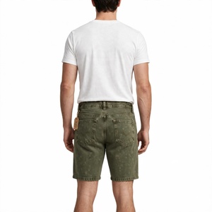 Nouveaux shorts Bermuda en jean délavé pour hommes, taille mi-haute, style décontracté, poches, logo personnalisé, écologiques, fabriqués au Bangladesh - Product Image 6