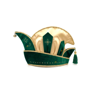 Chapeau de carnaval orné de broderies très demandées, garniture dorée, pour soirée, chapeau de prince fantaisie pour carnaval - Product Image 3