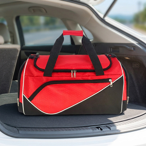 Bolsa Deportiva Unisex Roja con Compartimento para Zapatos, Gran Capacidad, Poliéster, Bolsa de Viaje Deportiva, Correa Ajustable, Estilo Casual - Product Image 5