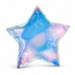 Vente en gros : Étoile sculptée à la main en opalite, 100 mm, en verre opale métaphysique, pierre de guérison Feng Shui - Product Image 1