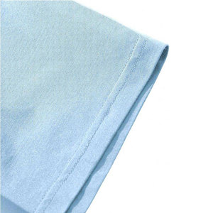 เสื้อยืดผู้ชายสีน้ำเงิน ผ้าฝ้าย 100% น้ำหนัก 220 กรัม ทรงหลวม แขนสั้น คอกลม สีพื้น สามารถออกแบบโลโก้ด้านหน้าได้ตามต้องการ สไตล์ลำลอง ทรงบ็อกซี่ เป็นมิตรต่อสิ่งแวดล้อม - Product Image 5
