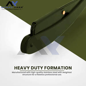 Rasoir droit de barbier en acier inoxydable, couteau de coupe et d'éclaircissement pour coiffure à domicile - Product Image 3