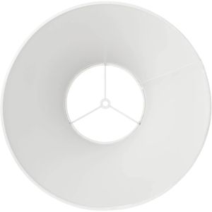 Paralume Grande in Lino Bianco Anticato, 6.5'' (diametro superiore) x 15'' (diametro inferiore) x 10.75'' (altezza) x 11.75'' (altezza inclinata), Ricambio per Paralume (attacco a ragno) - Product Image 3