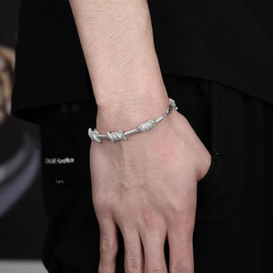 สร้อยข้อมือเพชรไมโครเพฟแบบลวดหนามเคลือบทอง ได้รับการรับรองจาก IGI สำหรับผู้หญิง สไตล์ฮิปฮอปสตรีทแวร์ - Product Image 1