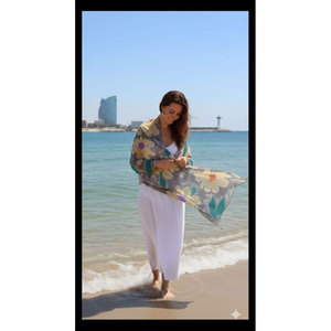 New Collection Fine Wool Hand Painted Stole 70x200cms Premium Quality Elegant Designer Winter Shawl <b>Scarf</b> for Women Soft - Product Image 2