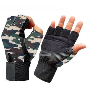 Gants de sport en PU antidérapants et résistants à l'usure, personnalisables en couleur et taille, pour l'entraînement sportif et en salle de sport, design unisexe à demi-doigts - Product Image 5