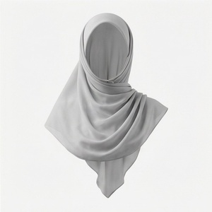 Hiyab de Chifón de Color Sólido para Mujer, Transpirable, para Uso Diario, Pañuelo Étnico - Product Image 1