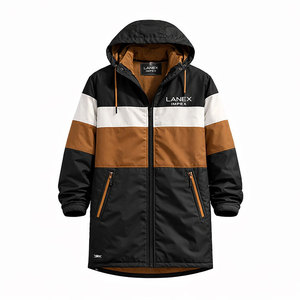 เสื้อโค้ทพาร์ก้าสำหรับว่ายน้ำแบบหนาพิเศษพร้อมฮู้ด ป้องกันลมและกันน้ำ ด้านนอกเป็นผ้ากันน้ำ ด้านในบุด้วยผ้าฟลีซนุ่ม สำหรับว่ายน้ำในสภาพอากาศหนาวเย็น - Product Image 2