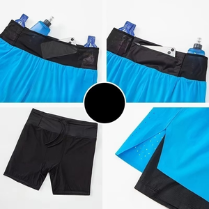 Men's High Street Double <b>Layer</b> Breathable Eco-Friendly Polyester/Mesh Fitness Gym Training Sports Shorts Quick Dry Workout - Product Image 3