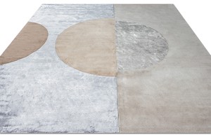 Tapis persan de luxe en laine et soie à boucles, tufté à la main, lavable, pour salon, chambre et décoration d'hôtel - Product Image 4