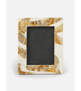 Marco de Fotos de Mármol Marrón de Última Tendencia con Acabado de Piedra Natural para Decoración Elegante del Hogar, Exhibición en Oficina y Uso como Regalo - Product Image 1
