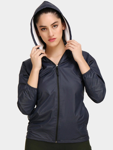 OEM Custom Womens Hooded Waterproof Windbreaker <b>Jacket</b> Sweat-Enhancing Lightweight Eco-Friendly Memory Fabric Gym <b>Workout</b> - Product Image 5