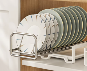 Égouttoir à vaisselle coulissant en acier inoxydable OEM/ODM pour armoires de cuisine, égouttoir à vaisselle pour placard, étagère de rangement, organisateur de cuisine - Product Image 1