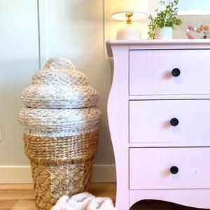 Panier de rangement en jacinthe d'eau pour cornets de crème glacée, fait main, vente en gros, écologique, fabriqué au Vietnam - Product Image 5