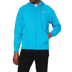 Sweat à capuche bleu pour homme, en coton doux de qualité supérieure, streetwear décontracté, veste légère à capuche, confortable pour tous les jours, hiver - Product Image 1