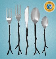 Ensemble de cuillères à café de luxe écologiques plaquées or avec accents géométriques marbrés - Agitateurs en acier inoxydable de qualité supérieure pour espresso et thé
