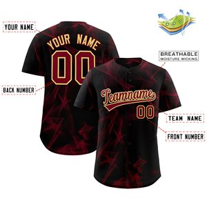 OEM Custom Sublimation Baseball Uniform Shirts Team Baseball Jersey Top Quality <b>Men</b> Baseball Jersey Sports Jerseys - Product Image 2