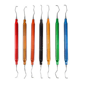 Juego de instrumentos dentales Gracey Curette multicolor de 7 piezas, juego de raspadores dentales, juego de Gracey Curette - Product Image 6