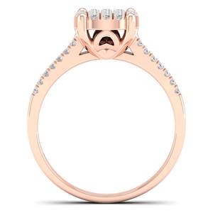 Bagues de promesse de mariage REYES Manufacturer en argent sterling 925, certifiées GRA, en moissanite, pour femmes, plaquées or rose, bijoux fins - Product Image 4